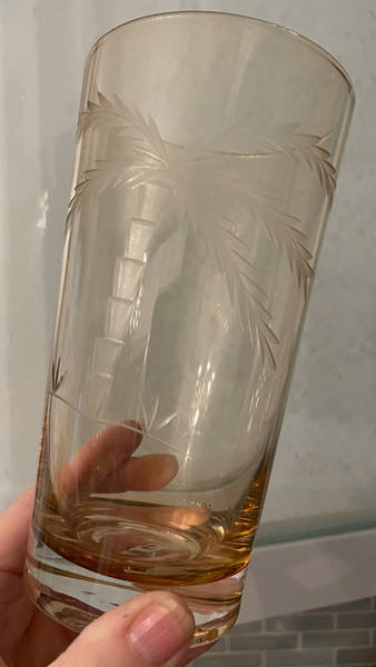 Luster Palm Highball Glass