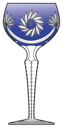 Schliff Schleuder Cobalt Blue Hock Wine