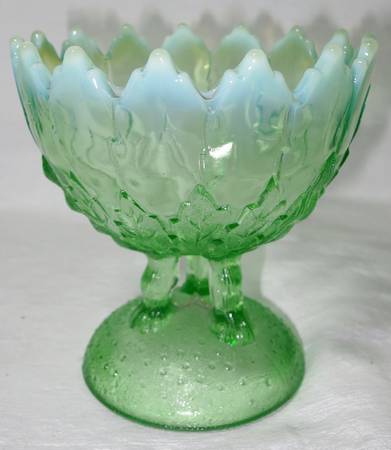 Hilltop Vines-Green Opalescent by Northwood