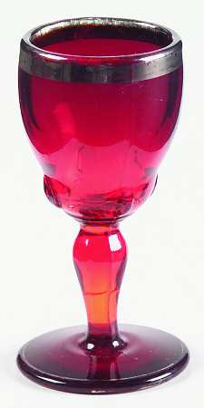Moondrops Ruby (Platinum Trim) Cordial Glass