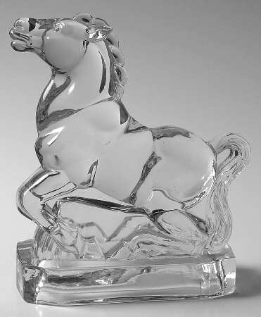 Animals & Figurines Clear Horse Head Up Bookend