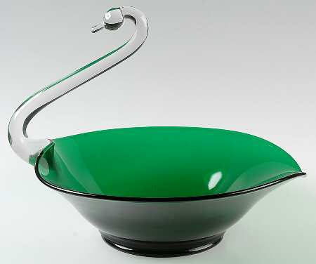Animals & Figurines 11" Emerald Green Open Swan