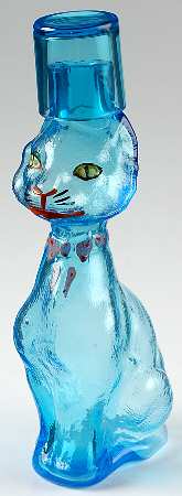 Animals & Figurines #1926 Nice Kitty Decanter and Tumbler Set