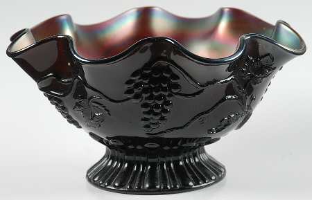 Star of David with Bows Amethyst Footed Crimped Bowl