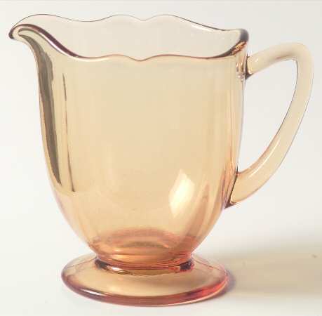 Fancy Square Amber Creamer