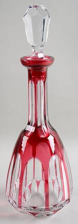 Antika Cranberry Decanter W/Stopper