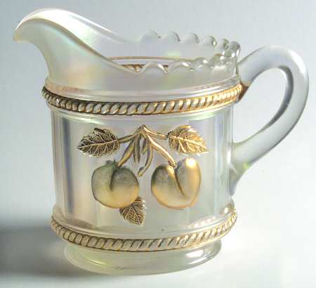 Peach-White Carnival-Gold Creamer