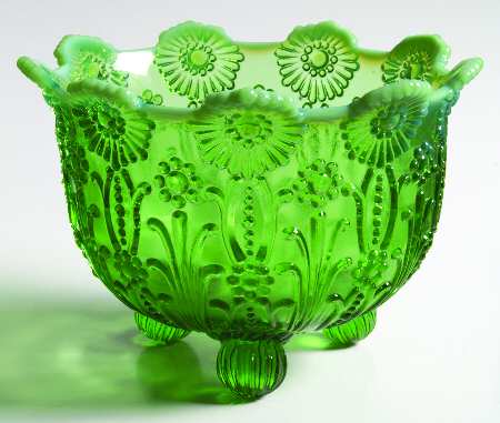 Pearl Flowers-Green Opalescent by Northwood