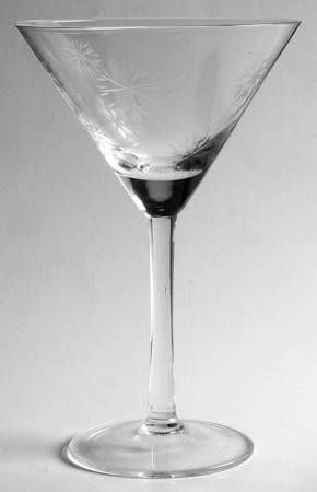 Snowflake Martini Glass