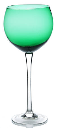 City Lights Green Wine Glass