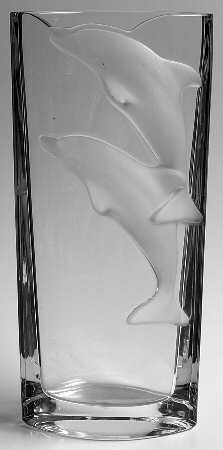 Dolphin 11" Straight Vase