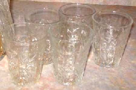 Floral Panel-Clear Flat Tumbler