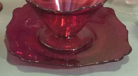 Fancy Square-Ruby 7" Square Salad Plate