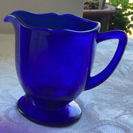 Fancy Square Cobalt Creamer