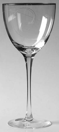 Platinum Wave Wine Glass