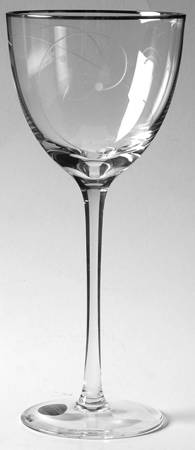Platinum Wave Water Goblet