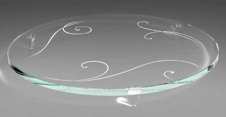Platinum Wave Cake Plate