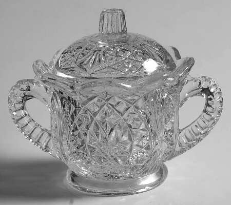 Arrowhead in Oval Child's Sugar Bowl & Lid