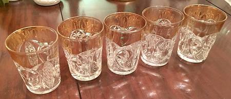 Leaf and Star-Gold Flat Tumbler