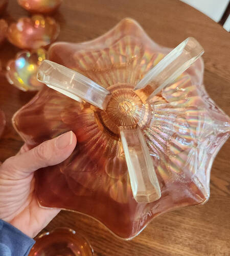 Daisy and Plume Marigold (Carnival) Open Candy Dish