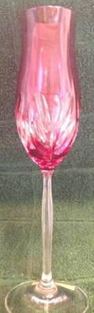 Verona-Ruby Fluted Champagne