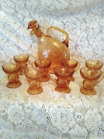 Moondrops Amber (Floral) Decanter & Stopper