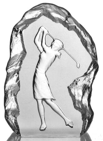 Animals & Figurines Female Golfer Paperweight