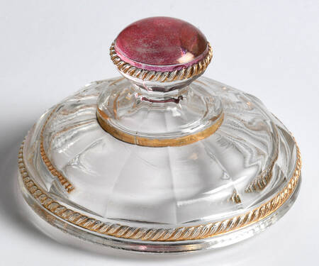 Peach-Clear (Ruby-Gold Flash) Lid for Sugar Bowl