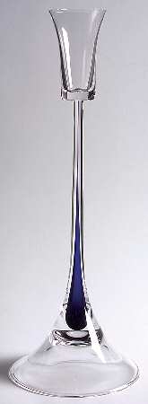 Intermezzo Blue 12" Tall Single Light Candlestick