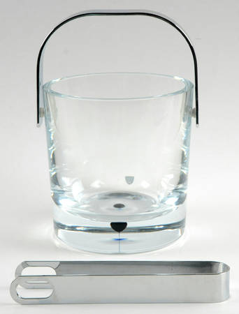 Intermezzo Black Ice Bucket with Tongs