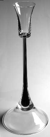Intermezzo Black 12" Tall Single Light Candlestick