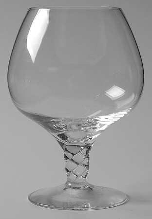 Spiral Clear Brandy Glass