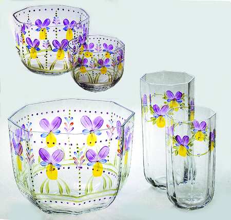 Violet (Handpainted) 7" Flower Vase