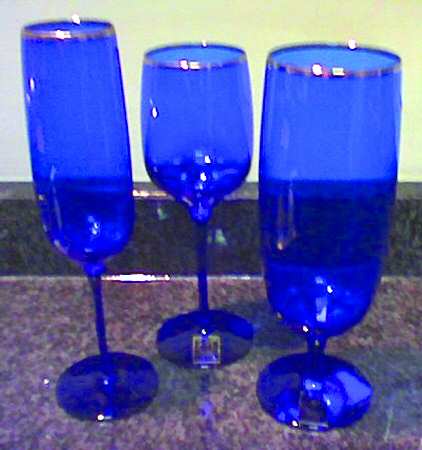 Boardroom Blue Fluted Champagne