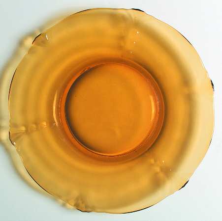 Crow's Foot Amber Luncheon Plate