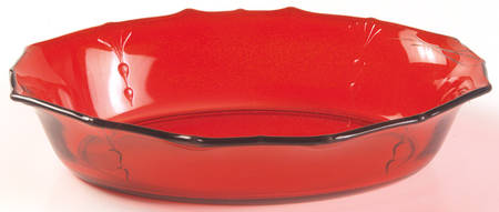 Crow's Foot Ruby Oval Bowl