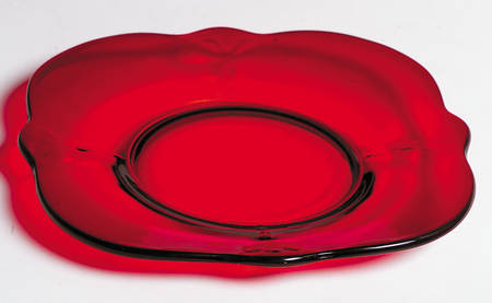 Crow's Foot Ruby Square Bread & Butter Plate