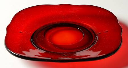 Crow's Foot Ruby Saucer Only