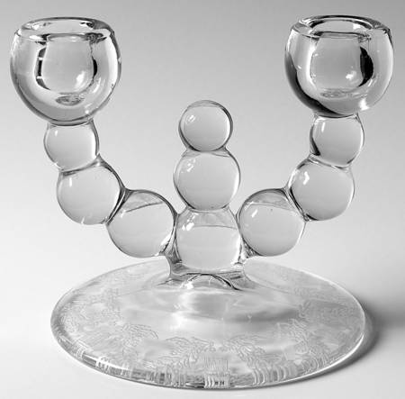 Gazebo Clear Double Light Candlestick