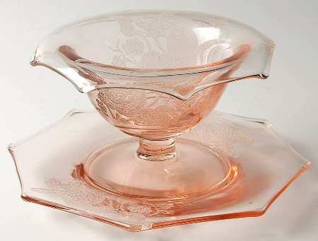 Nora Bird Pink Mayonnaise Bowl and Underplate