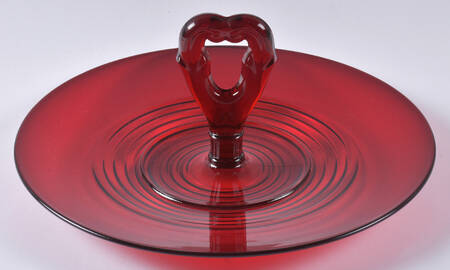 Penny Line Ruby Center Handle Tray