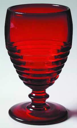Penny Line Ruby Low Water Goblet