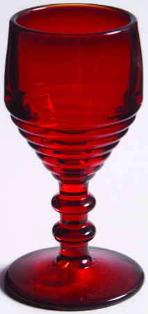 Penny Line Ruby Wine Glass