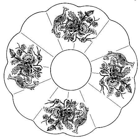 Peacock and Wild Rose Green Dinner Plate