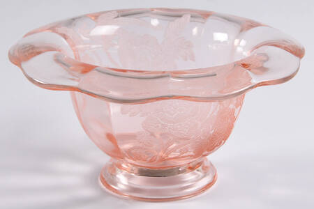 Peacock and Wild Rose Pink Mayonnaise Bowl, Bowl Only