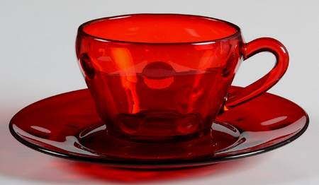 Popeye and Olive Ruby Cup & Saucer Set