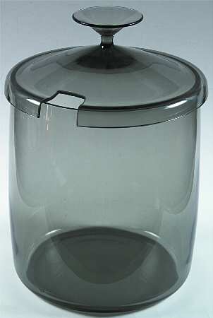 Cora Smoke (Smoke Bowl, Clear Stem) Punch Bowl & Lid