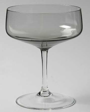 Cora Smoke (Smoke Bowl, Clear Stem) Champagne/Tall Sherbet