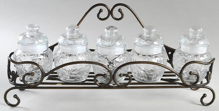 Fantasia (5) Spice Shakers with Metal Rack