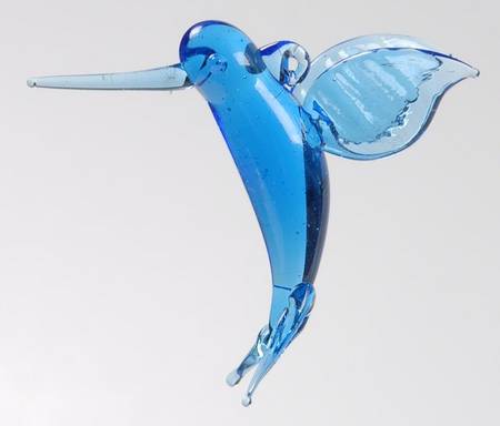 Fantasia Blue Hummingbird Ornament